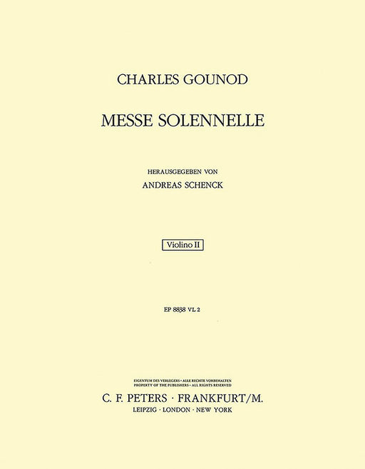 Messe solennelle en l'honneur de Sainte C嶰ile (St. Cecilia Mass) (Violin 2 Part)