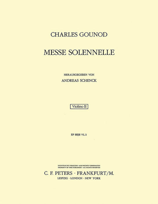Messe solennelle en l'honneur de Sainte C嶰ile (St. Cecilia Mass) (Violin 2 Part)