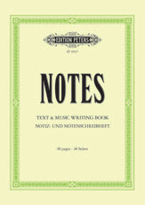 Notes: Text & Music Writing Book / Notiz- und Notenschreibheft
