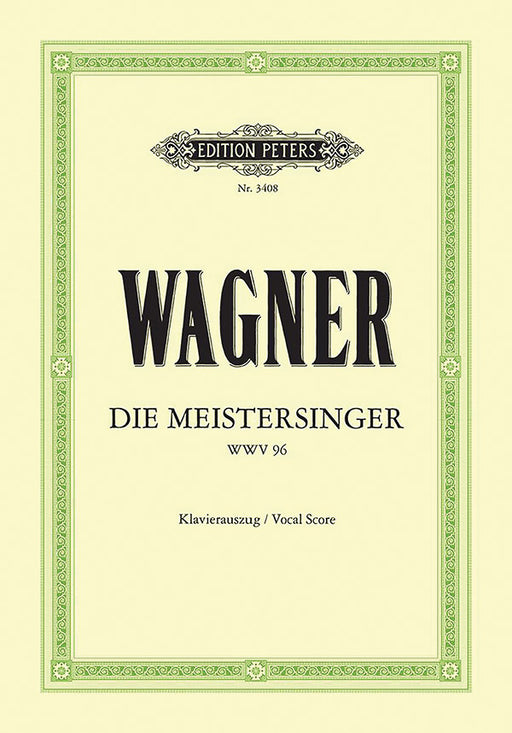 Die Meistersinger von Nnberg WWV 96 (Vocal Score)