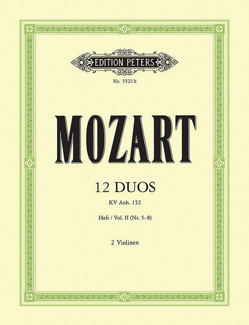 12 Duos KV Anh. 152, Volume 2 (No. 5-8)