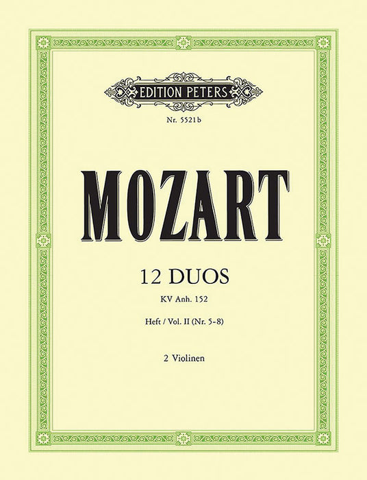 12 Duos KV Anh. 152, Volume 2 (No. 5-8)