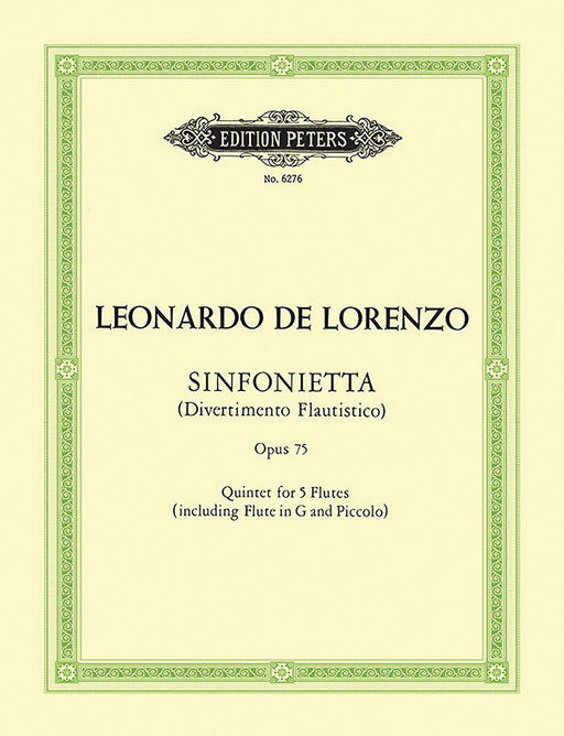 Sinfonietta (Divertimento Flautistico) for Flute Quintet