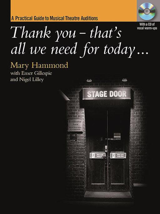 Thank you - that's all we need for today [incl. CD]