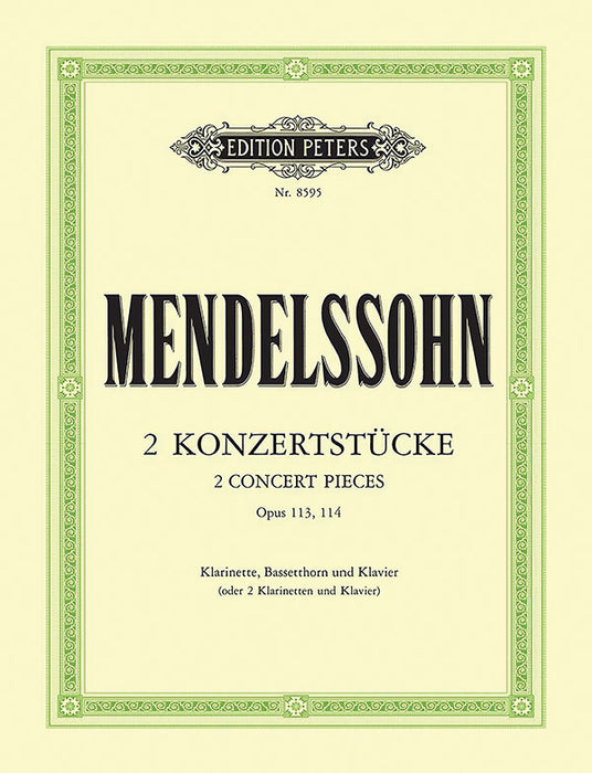 2 Konzertstke Op. 113 and 114 for Clarinet, Basset Horn (or Two Clarinets) and Piano