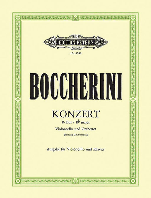 Cello Concerto in B flat (Grzmacher Version) (Edition for Cello and Piano)