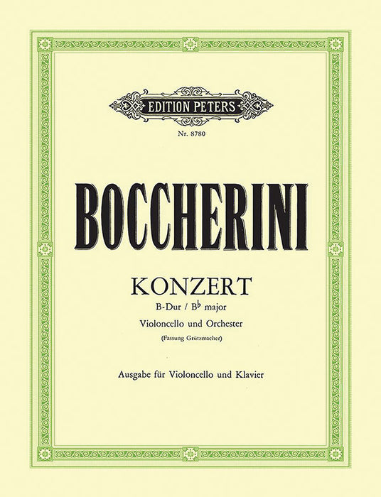 Cello Concerto in B flat (Grzmacher Version) (Edition for Cello and Piano)