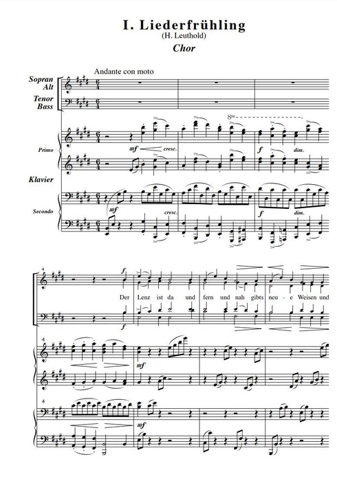 Lenz- und Liebeslieder op. 72 op. 72