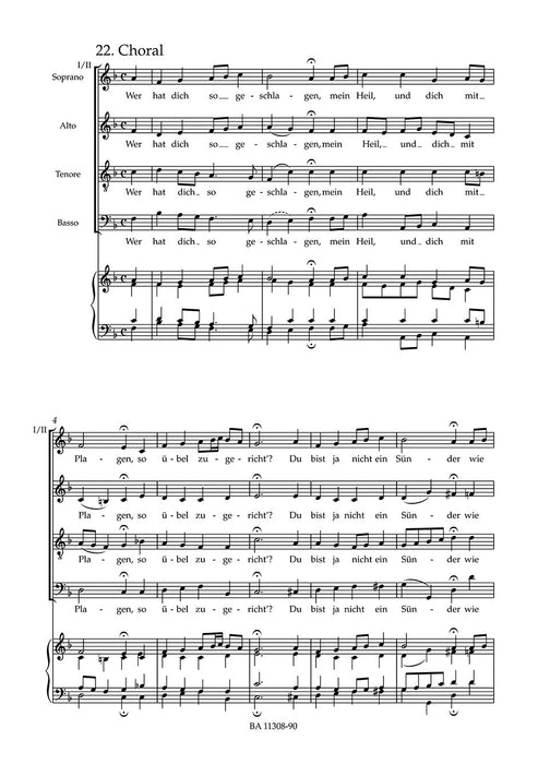 Passion Music after the Evangelist Matthew Arrangement of Johann Sebastian Bach's St. Matthew Passion