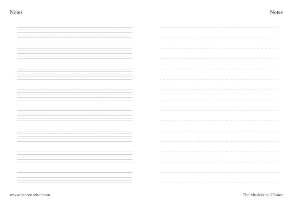 Notes - Celebrating Music Bärenreiter Notizbuch mit Jubiläumslogo Jubiläums-Sonderausgabe - 100 Jahre Bärenreiter Mit Notenlinien und Blanko-Seiten