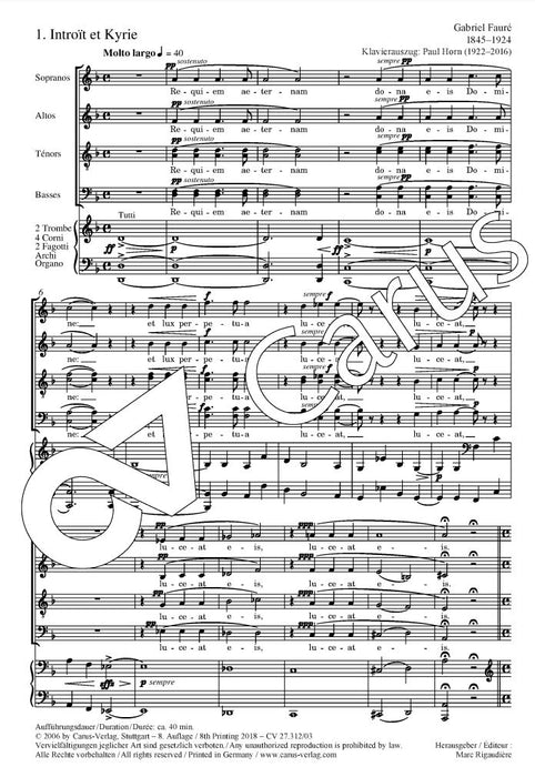 Requiem op. 48 Fassung für Sinfonieorchester (1900) op. 48