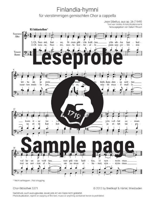 Finlandia-hymni aus op. 26