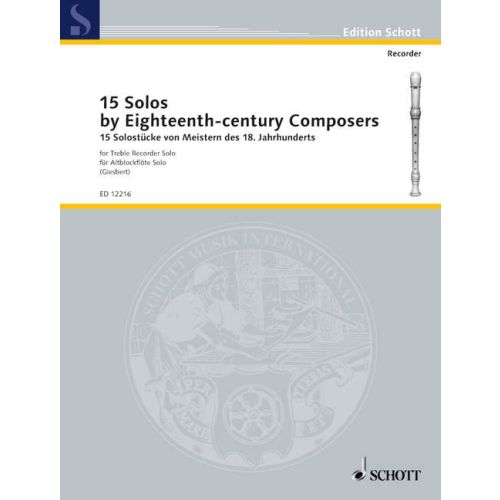 15 Solos by Eighteenth-Century Composers