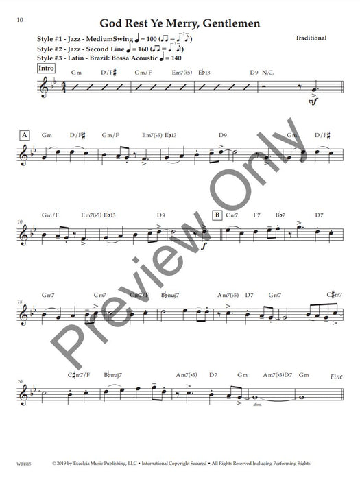 Solo Styles for Christmas - Bb Clarinet 15 Festive Solos in 25+ Different Styles