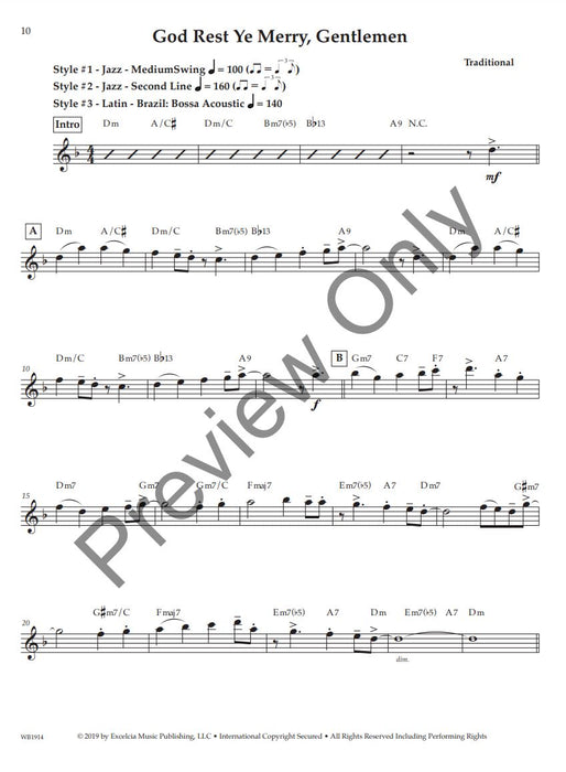 Solo Styles for Christmas - Alto-/Baritone Saxophone 15 Festive Solos in 25+ Different Styles