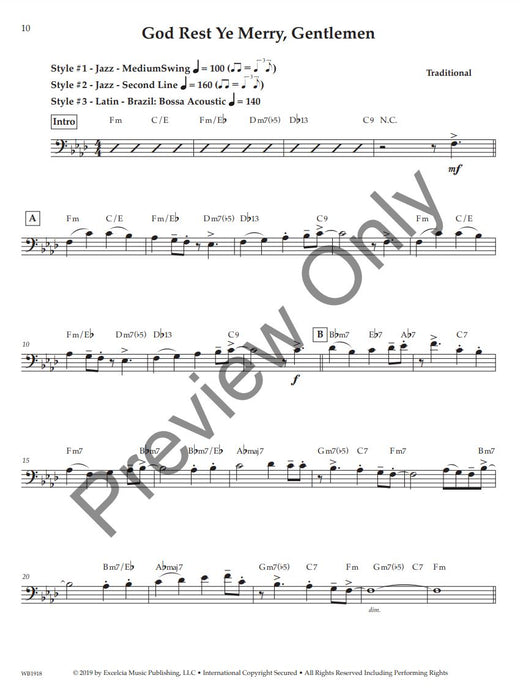 Solo Styles for Christmas - Trombone/Euphonium/Bassoon 15 Festive Solos in 25+ Different Styles