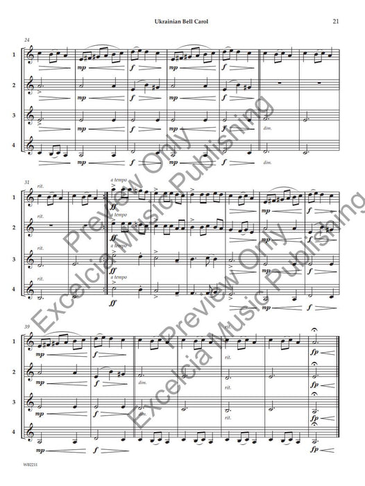 Adaptable Quartets for Christmas 22 Quartets for Any Wind and Percussion Instruments