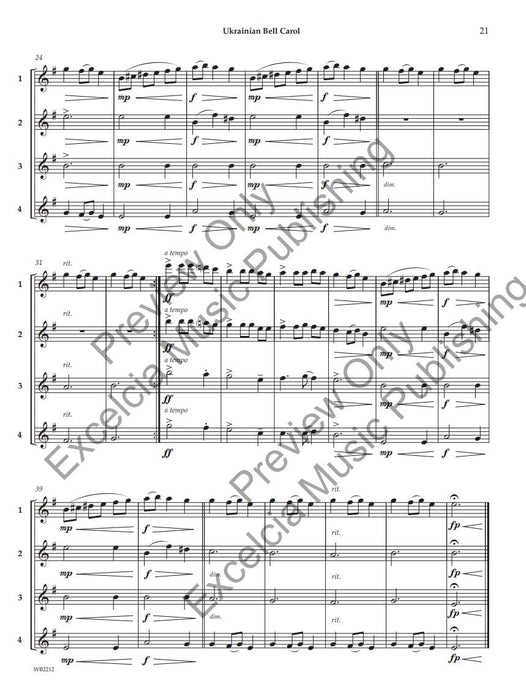 Adaptable Quartets for Christmas 22 Quartets for Any Wind and Percussion Instruments