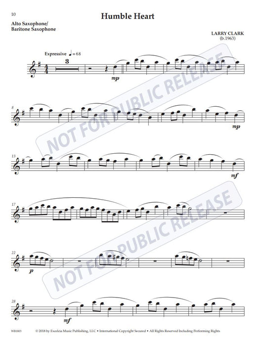 Accessible Solo Repertoire for Alto Saxophone or Baritone Saxophone 18 Festival Solos with Piano