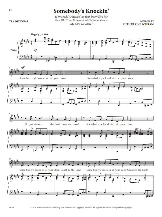 Accessible Solo Repertoire for Voice 10 Folk Songs and Spirituals Medium Low Voice and Piano Accompaniment