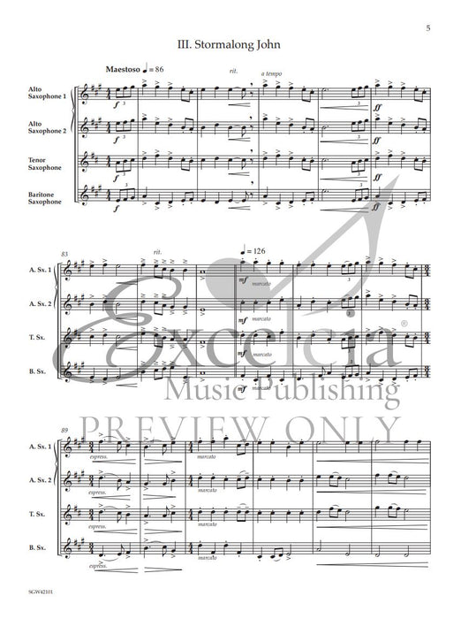 Sea Shanty Saga Four Sea Shanties for Saxophone Quartet