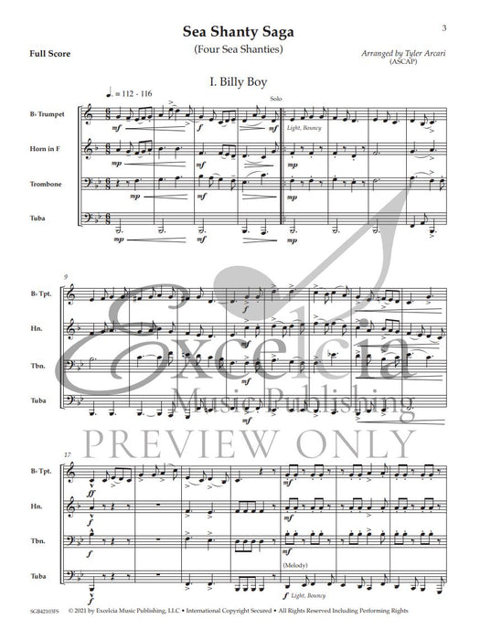 Sea Shanty Saga Four Sea Shanties for Brass Quartet