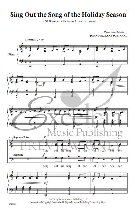 Sing Out the Song of the Holiday Season