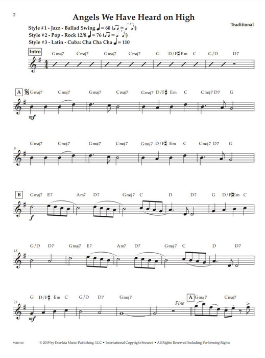 Solo Styles for Christmas - Tenor Saxophone 15 Festive Solos in 25+ Different Styles