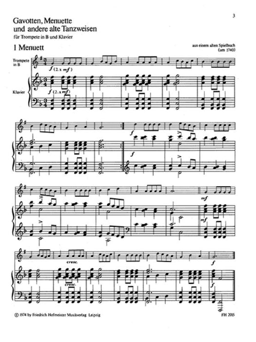 Gavotten, Menuette und andere alte Tanzweisen