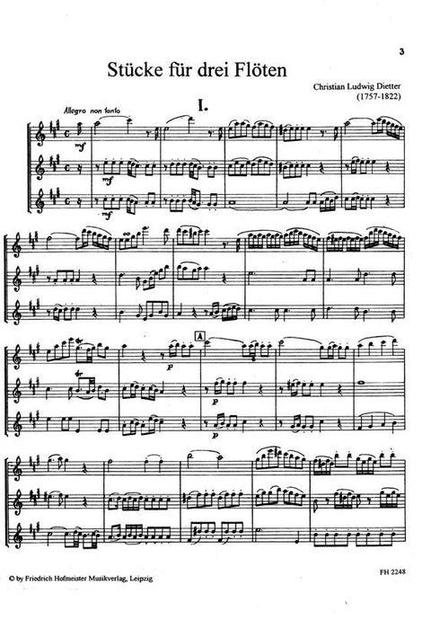 Pieces for three flutes op. 26