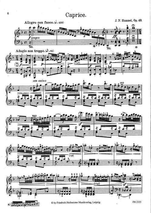 Caprice F-Dur op. 49 op. 49