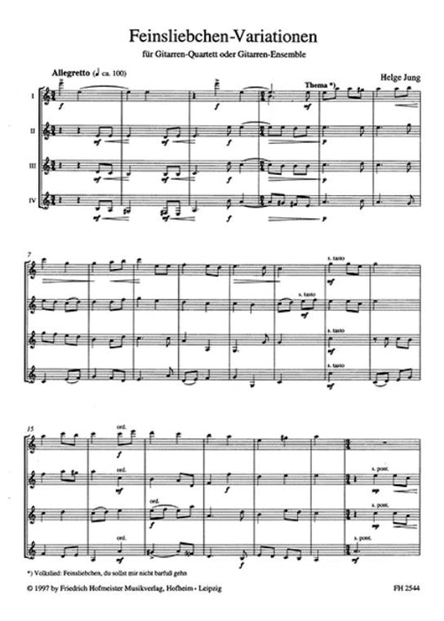 Feinsliebchen-Variationen