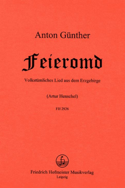 ´s is Feieromd Volkstümliches Lied aus dem Erzgebirge