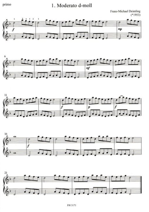 Neue melodische Übungsstücke für Klavier zu 4 Händen