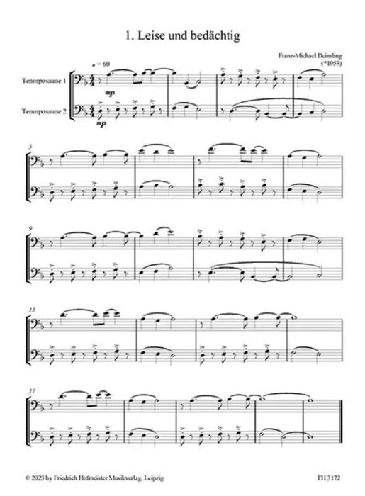 Trombone Duos for two tenor trombones