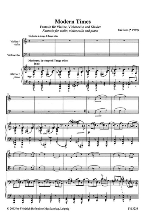 Modern Times für Violine, Violoncello und Klavier
