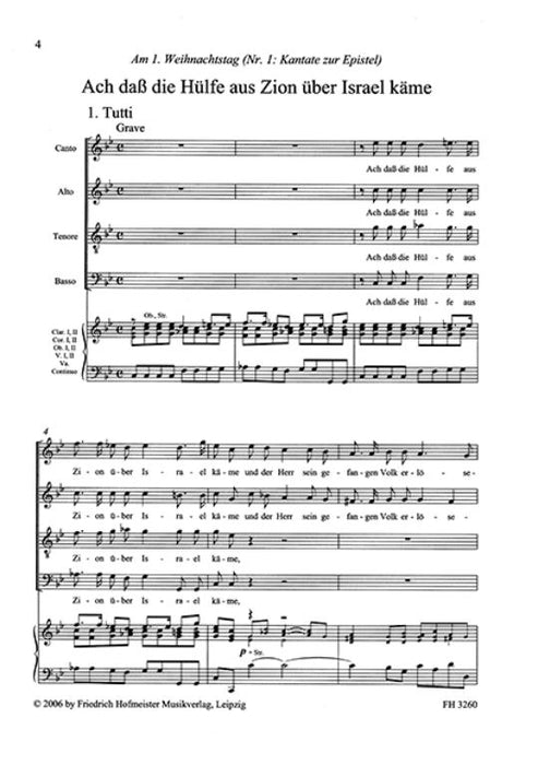 Weihnachtskantaten für den Hof Schwarzburg-Sondershausen Teil I : Die Kantaten zum ersten bis dritten Weihnachtstag