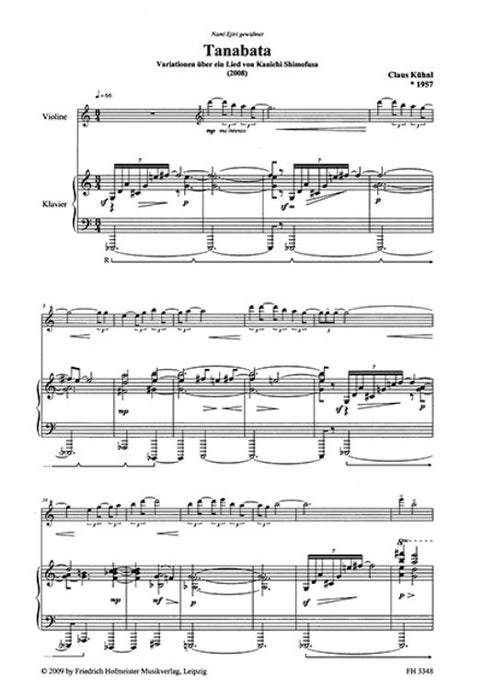 Tanabata Variationen über ein Lied von Kanichi Shimofusa (2008)