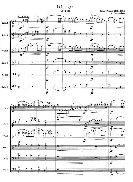 Lohengrin, Akt III bearbeitet für Streichsextett