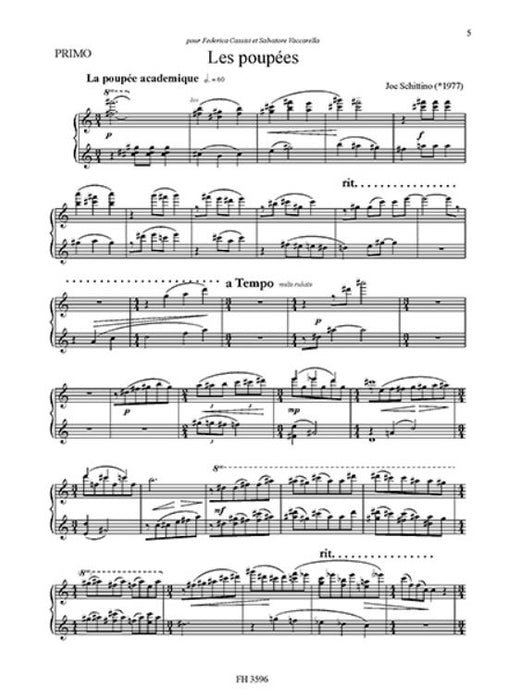 Les Poupées für Klavier zu vier Händen