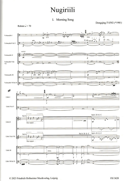 Nugiriili für 9 Violoncelli