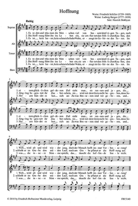 Dass du ewig denkst an mich Zwölf Lieder der Romantik für gemischten Chor