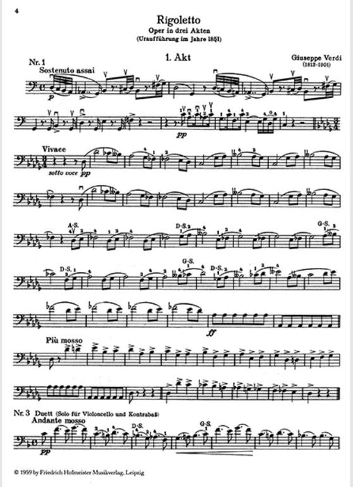 Orchesterstudien für Kontrabass: Giuseppe Verdi