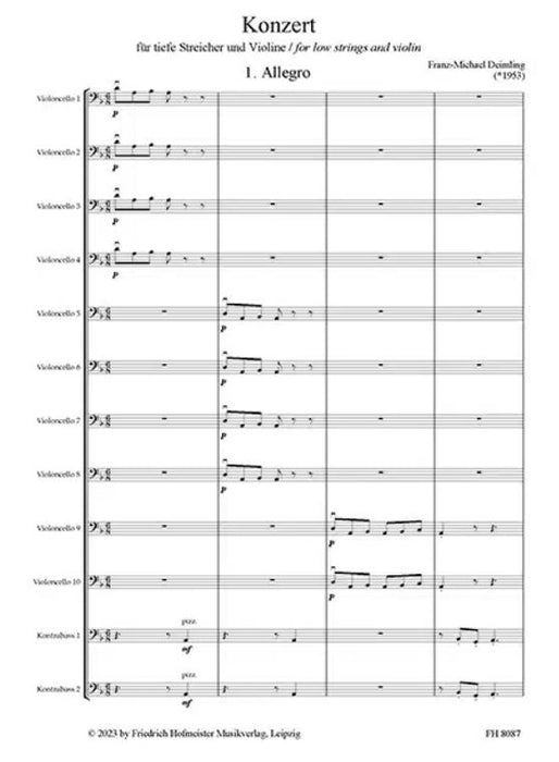 Concert for low strings and violin