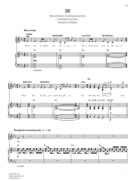 SIX: The Musical Songbook