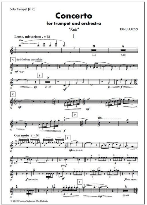 Concerto for trumpet and orchestra "Koli"