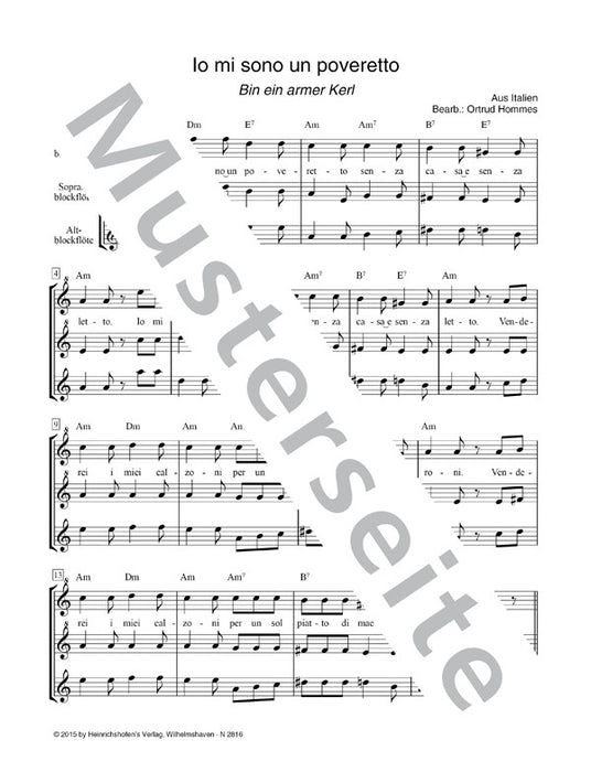 Europareise Lieder aus Europa