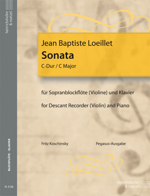 Sonata C-Dur für Sopranblockflöte (Violine) und Klavier C major