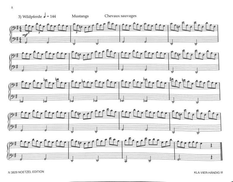 Kla-vier-händig 3 5-Ton-Unisono