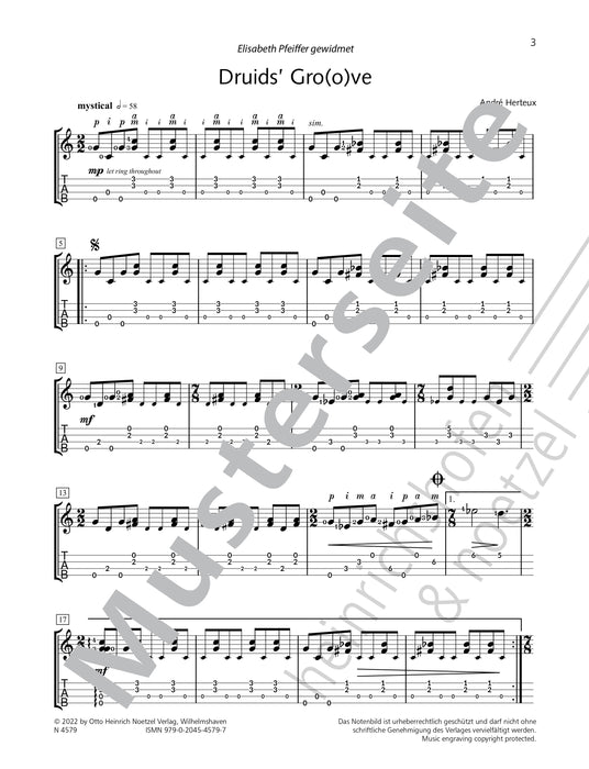 Three Enchanted Places for Ukulele solo